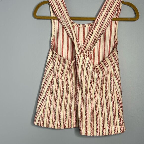 Madewell Boucle Striped Tank Top Criss Cross Back Medium - Picture 5 of 8